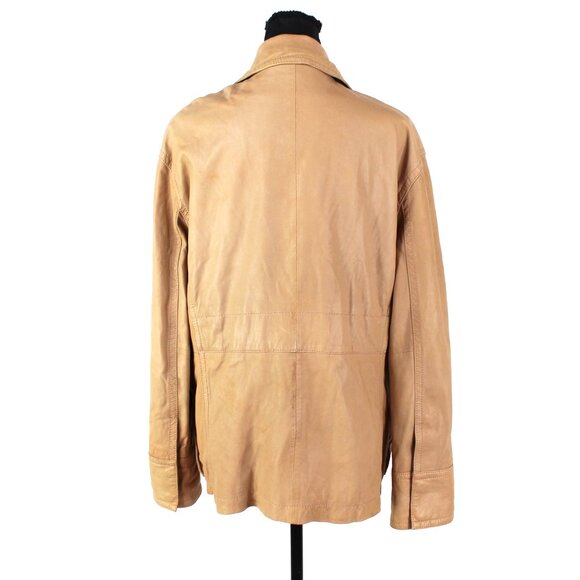 J. Crew 769 Madison Collection Sandy Tan Lambskin Utility Sample Jacket 6 Coat - Picture 5 of 7